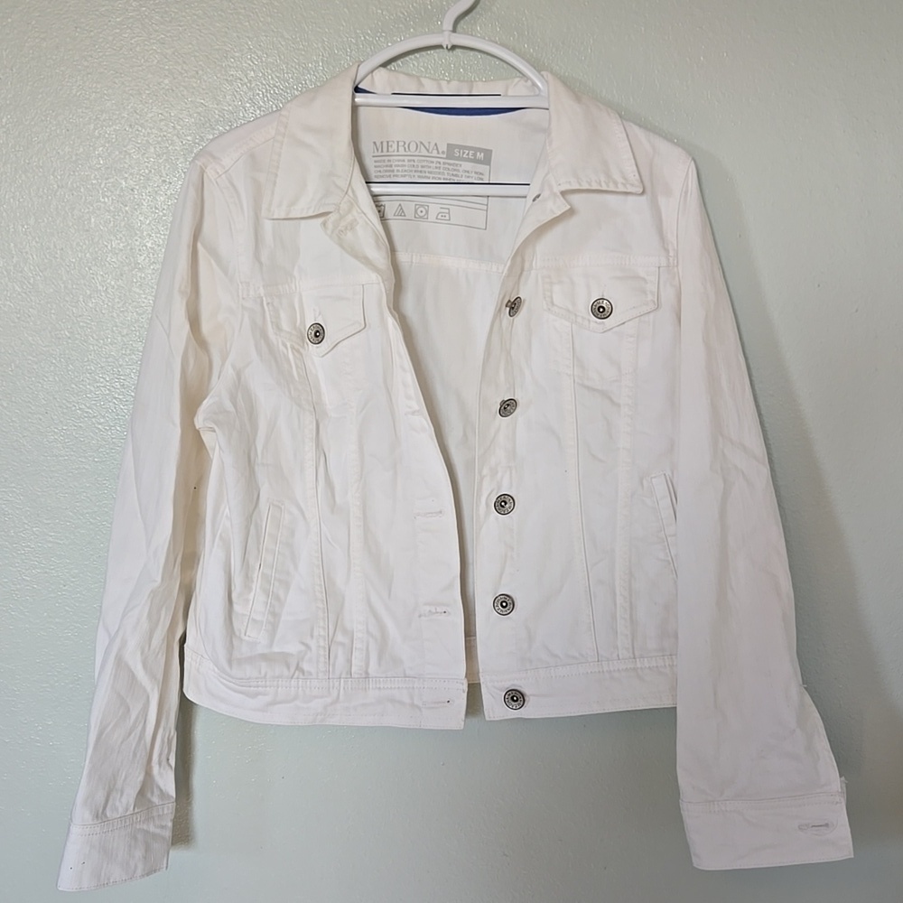 Merona | White Denim Jacket Size Medium